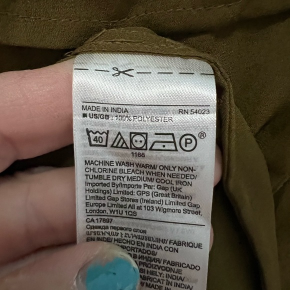 Banana Republic Green Hidden Button Top Size Small - Picture 6 of 6